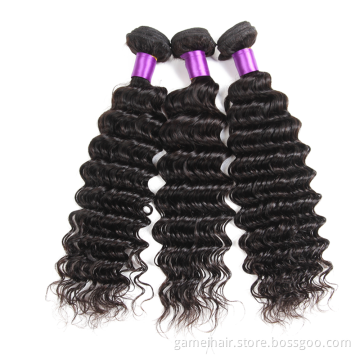 wholesale 100% Unprocessed Wholesale Bundles Raw Virgin Cuticle Aligned Hair Bundle Deep Wave Mink Hair Weaving For Beauty Lady
